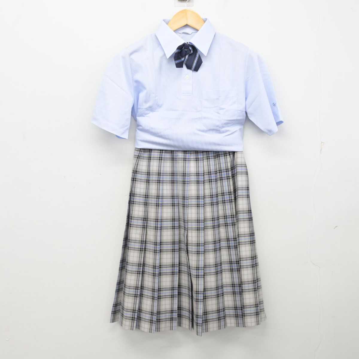 【中古】北海道 北海道札幌手稲高等学校 女子制服 3点 (シャツ・スカート) sf073355