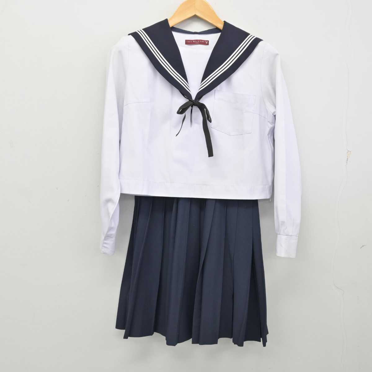 【中古】愛知県 一宮西高等学校 女子制服 3点 (セーラー服・スカート) sf073366