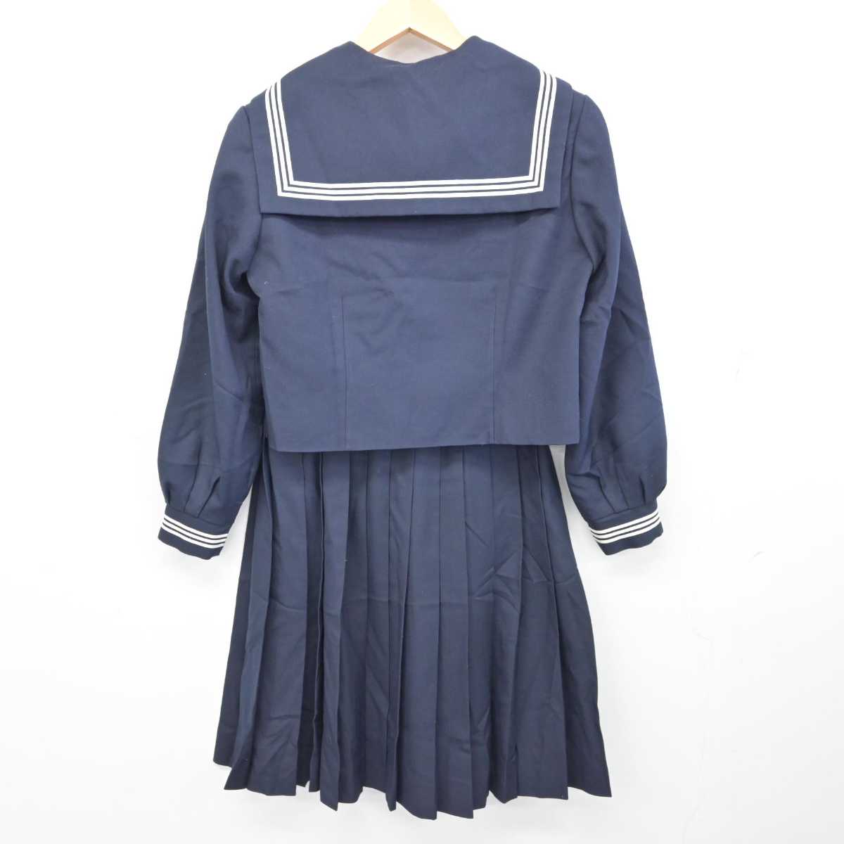 【中古】茨城県 行方市立北浦中学校 女子制服 3点 (セーラー服・スカート) sf073396