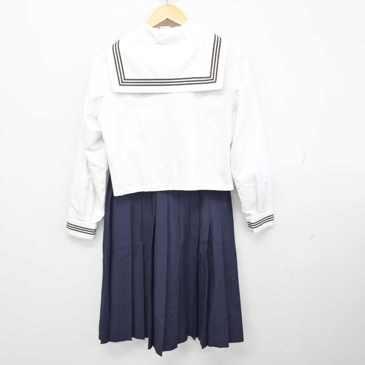 【中古】茨城県 行方市立北浦中学校 女子制服 4点 (セーラー服・スカート) sf073398