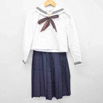 【中古】茨城県 行方市立北浦中学校 女子制服 4点 (セーラー服・スカート) sf073399