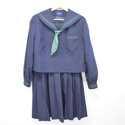 【中古】茨城県 十王中学校 女子制服 4点 (ニット・セーラー服・スカート) sf073406