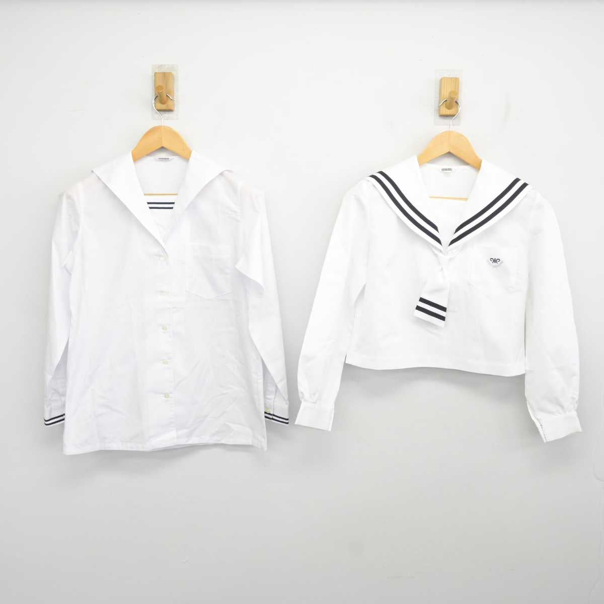 【中古】大分県 大分中学校・高等学校 女子制服 3点 (ブラウス・セーラー服) sf073464