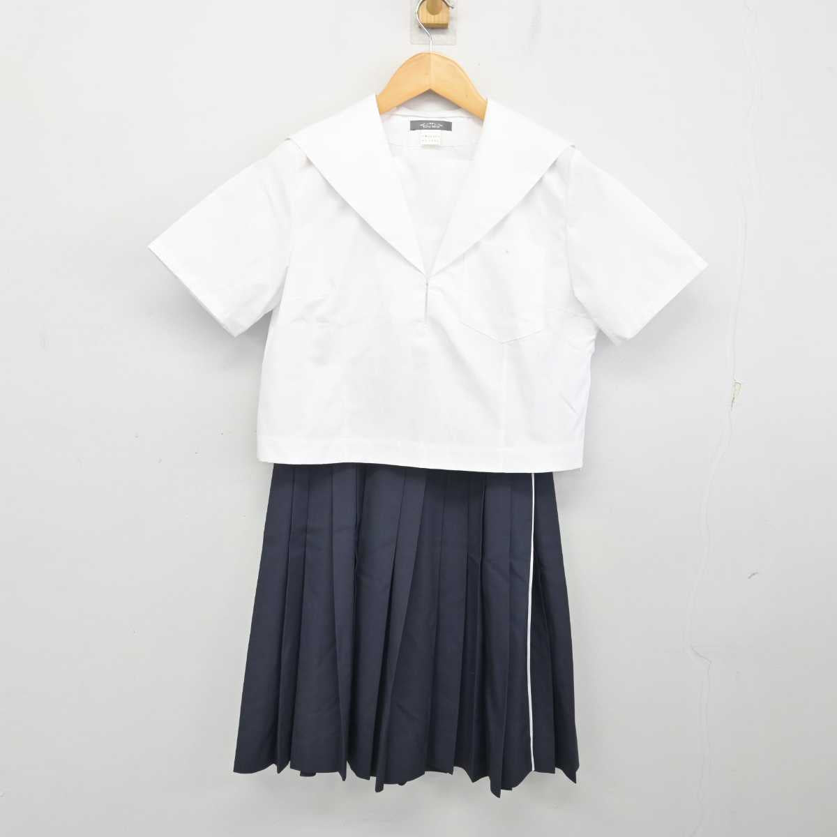 【中古】愛知県 菊里高等学校 女子制服 2点 (セーラー服・スカート) sf073475