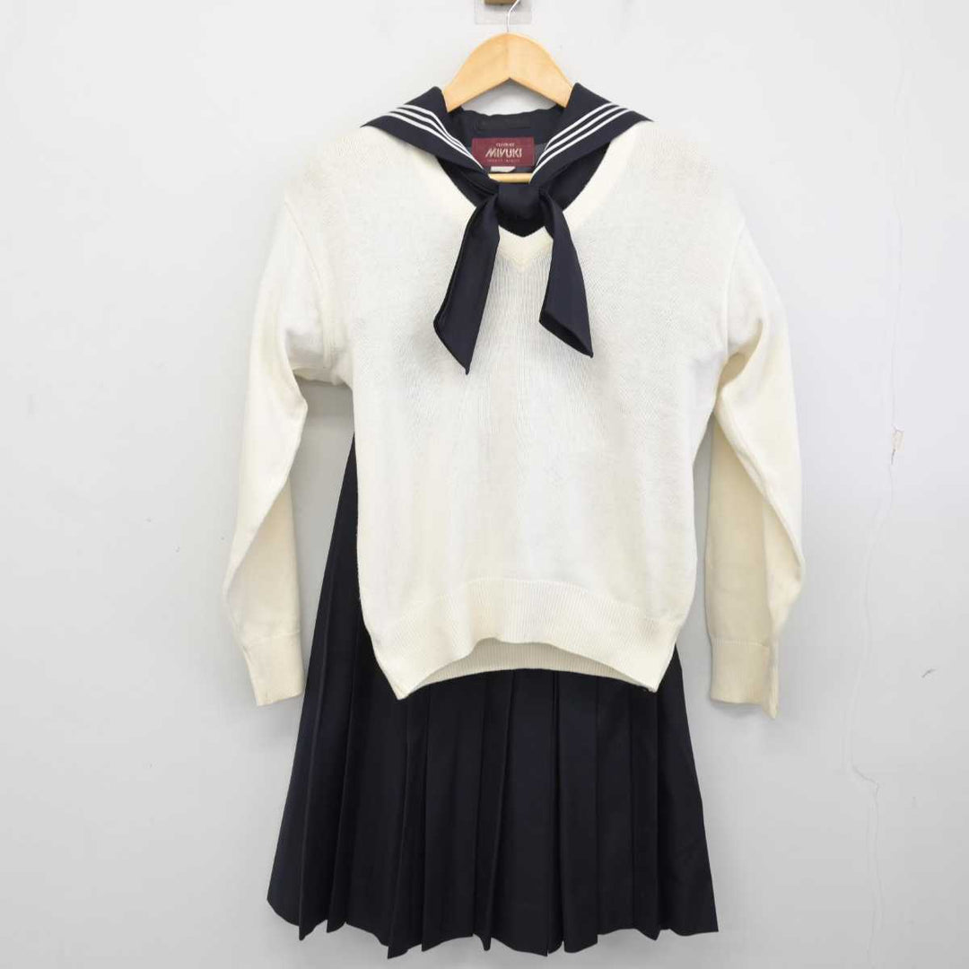 【中古】東京都 豊島岡女子学園 中学校・高等学校 女子制服 5点 (セーラー服・ニット・スカート) sf073479 | 中古制服通販パレイド