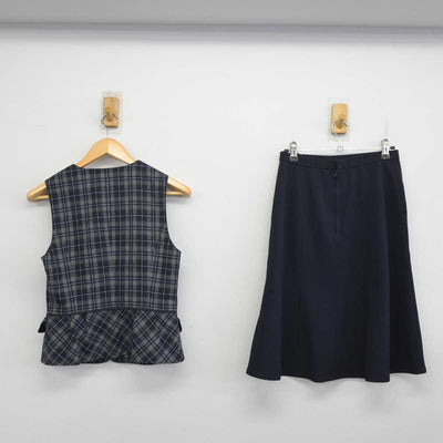 【中古】 事務服 女子制服 2点 (ベスト・スカート) sf073499