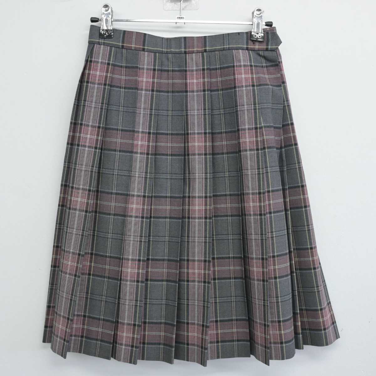 【中古】東京都 成立学園中学・高等学校 女子制服 2点 (ニットベスト・スカート) sf073501