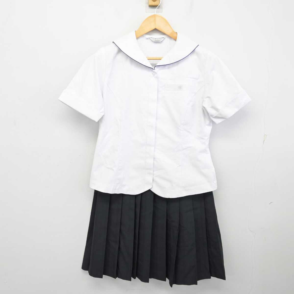【中古】兵庫県 親和中学校 女子制服 2点 (ブラウス・スカート) sf073528