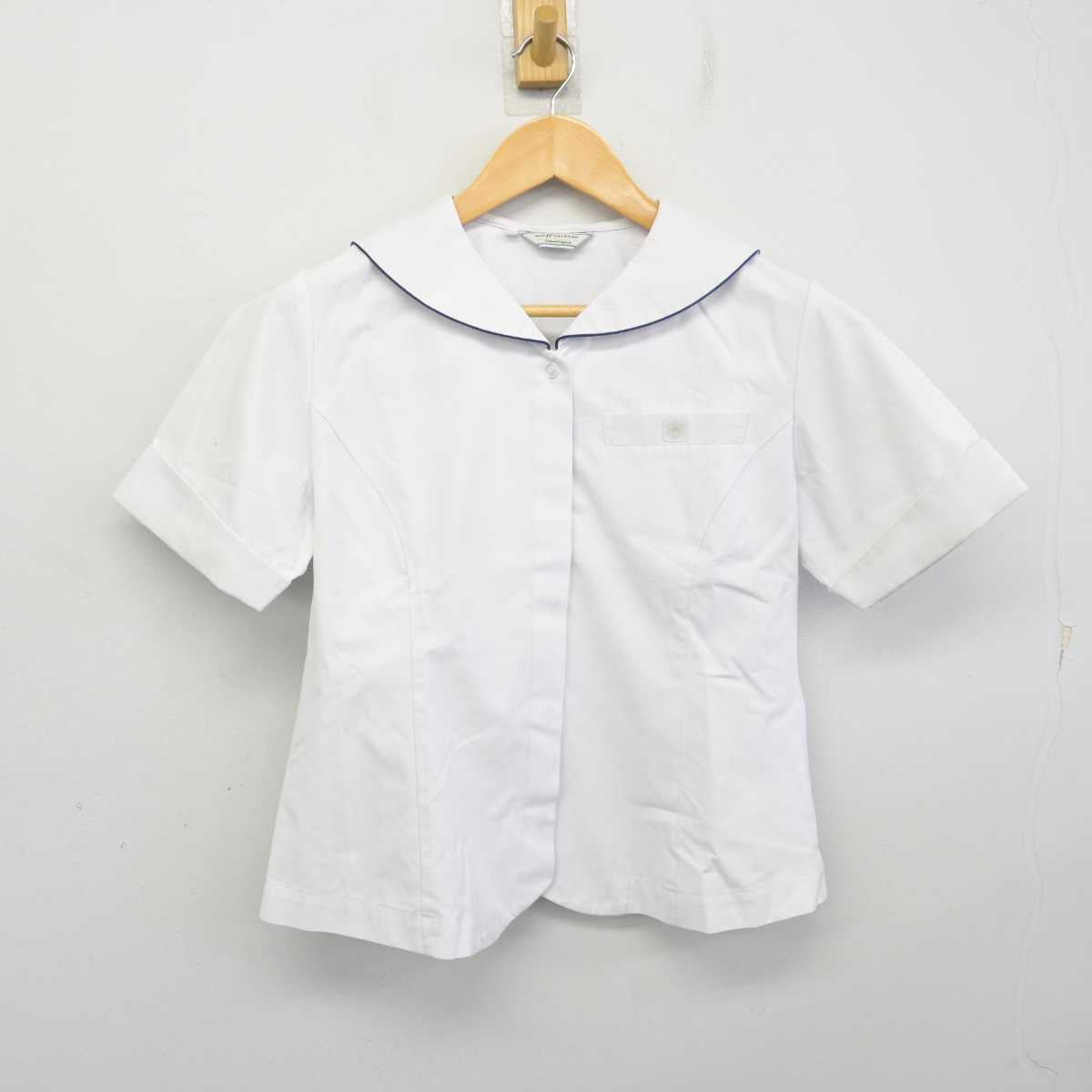 【中古】兵庫県 親和中学校 女子制服 2点 (ニットベスト・ブラウス) sf073529