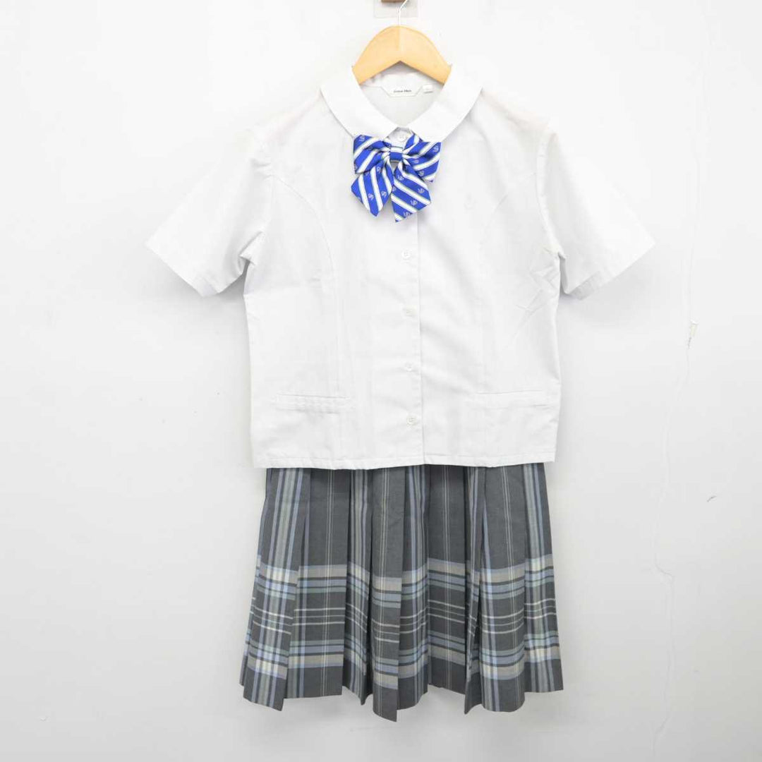 【中古】福島県 尚志高等学校 女子制服 3点 (シャツ・スカート) sf073540