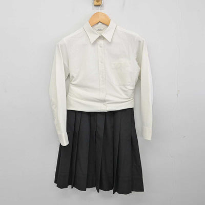 【中古】広島県 広島工業大学高等学校 女子制服 2点 (シャツ・スカート) sf073551