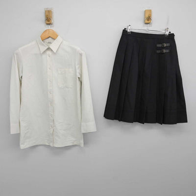 【中古】広島県 広島工業大学高等学校 女子制服 2点 (シャツ・スカート) sf073551