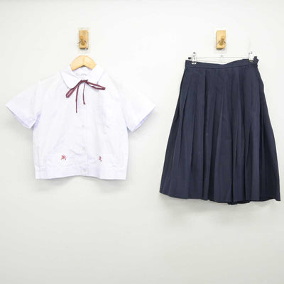 【中古】 学校名不明 女子制服 3点 (シャツ・スカート) sf073570