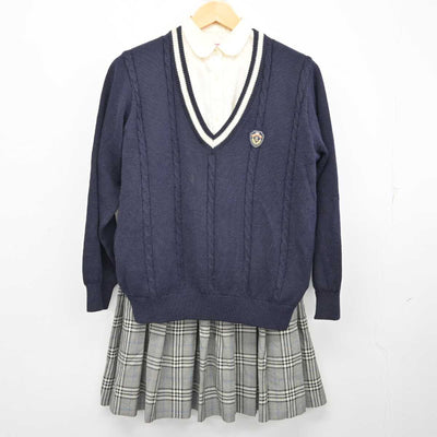 【中古】兵庫県 太子高等学校 女子制服 3点 (ニット・シャツ・スカート) sf073590