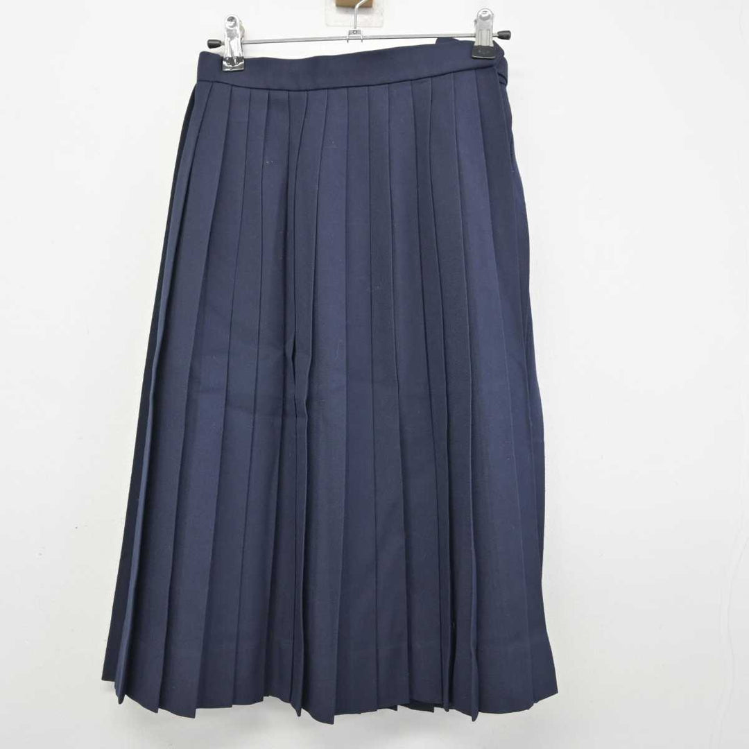 O128/(中古)兵庫県 龍野高校 女子制服3点 /校章/M/W63/丈63