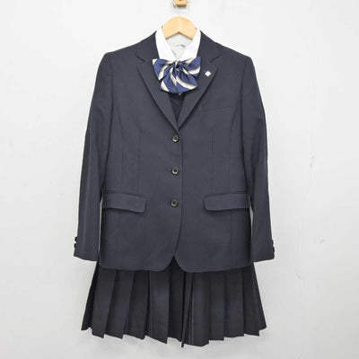 【中古】東京都 八王子実践中学校・高等学校 女子制服 7点 (ブレザー・ニット・シャツ・スカート) sf073624