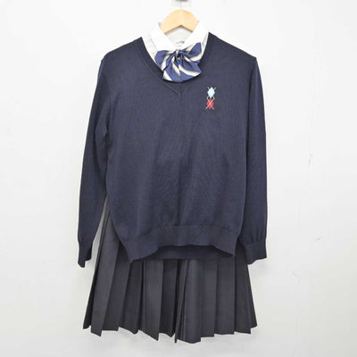 【中古】東京都 八王子実践中学校・高等学校 女子制服 7点 (ブレザー・ニット・シャツ・スカート) sf073624