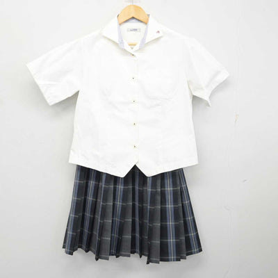 【中古】東京都 八王子実践中学校・高等学校 女子制服 2点 (シャツ・スカート) sf073626