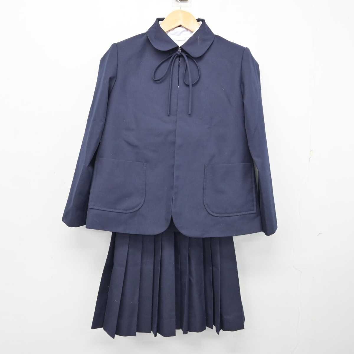 【中古】岡山県 桑田中学校 女子制服 4点 (ブレザー・シャツ・スカート) sf073633