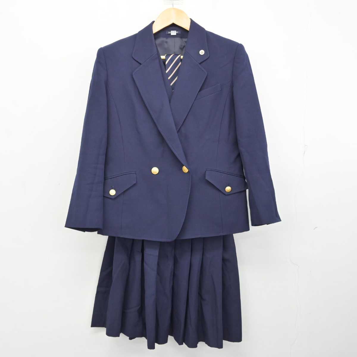 【中古】広島県 安田女子中学高等学校 女子制服 6点 (ブレザー・ベスト・スカート) sf073661