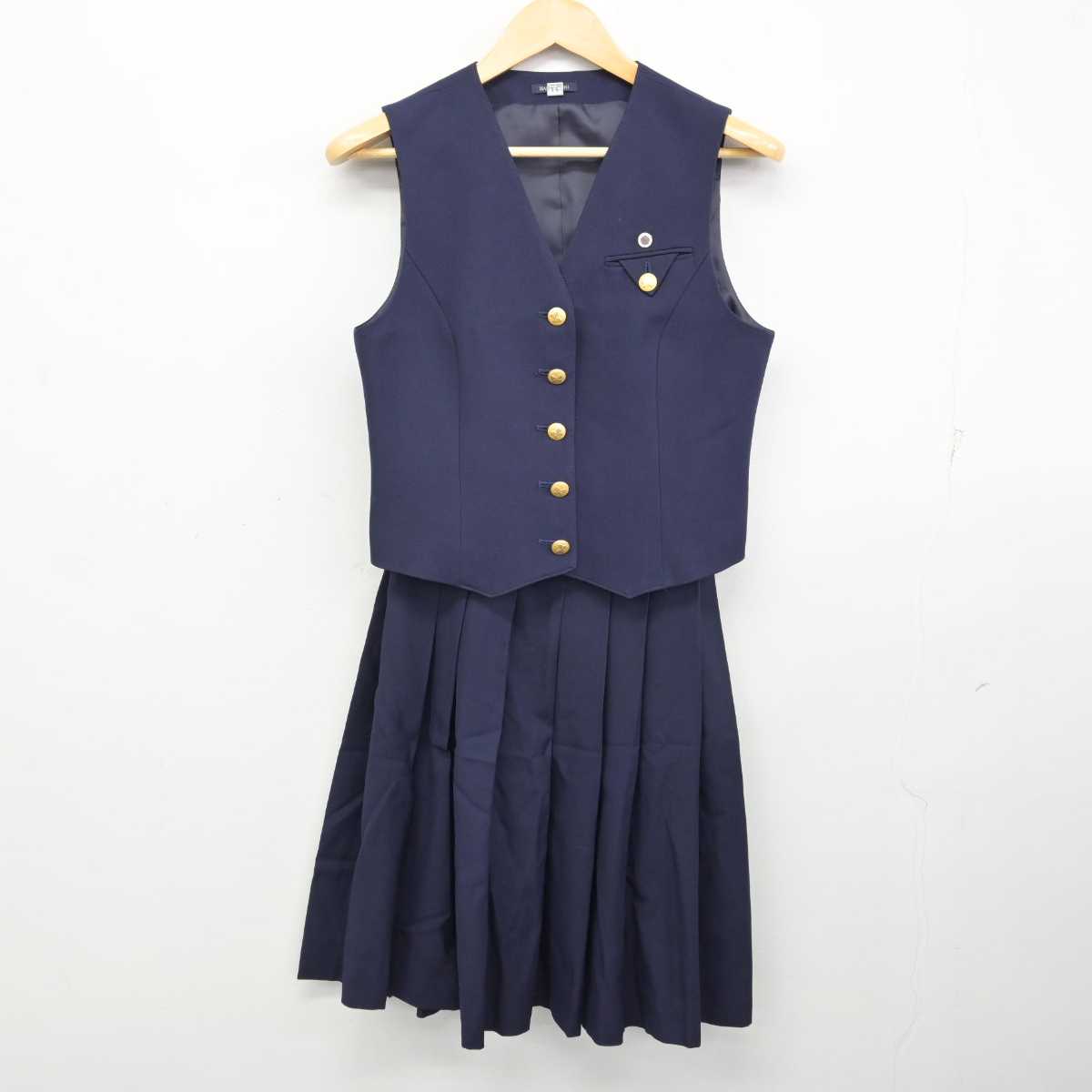 【中古】広島県 安田女子中学高等学校 女子制服 6点 (ブレザー・ベスト・スカート) sf073661