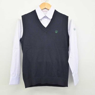 【中古】北海道 札幌第一高等学校 女子制服 2点 (ニットベスト・シャツ) sf073666