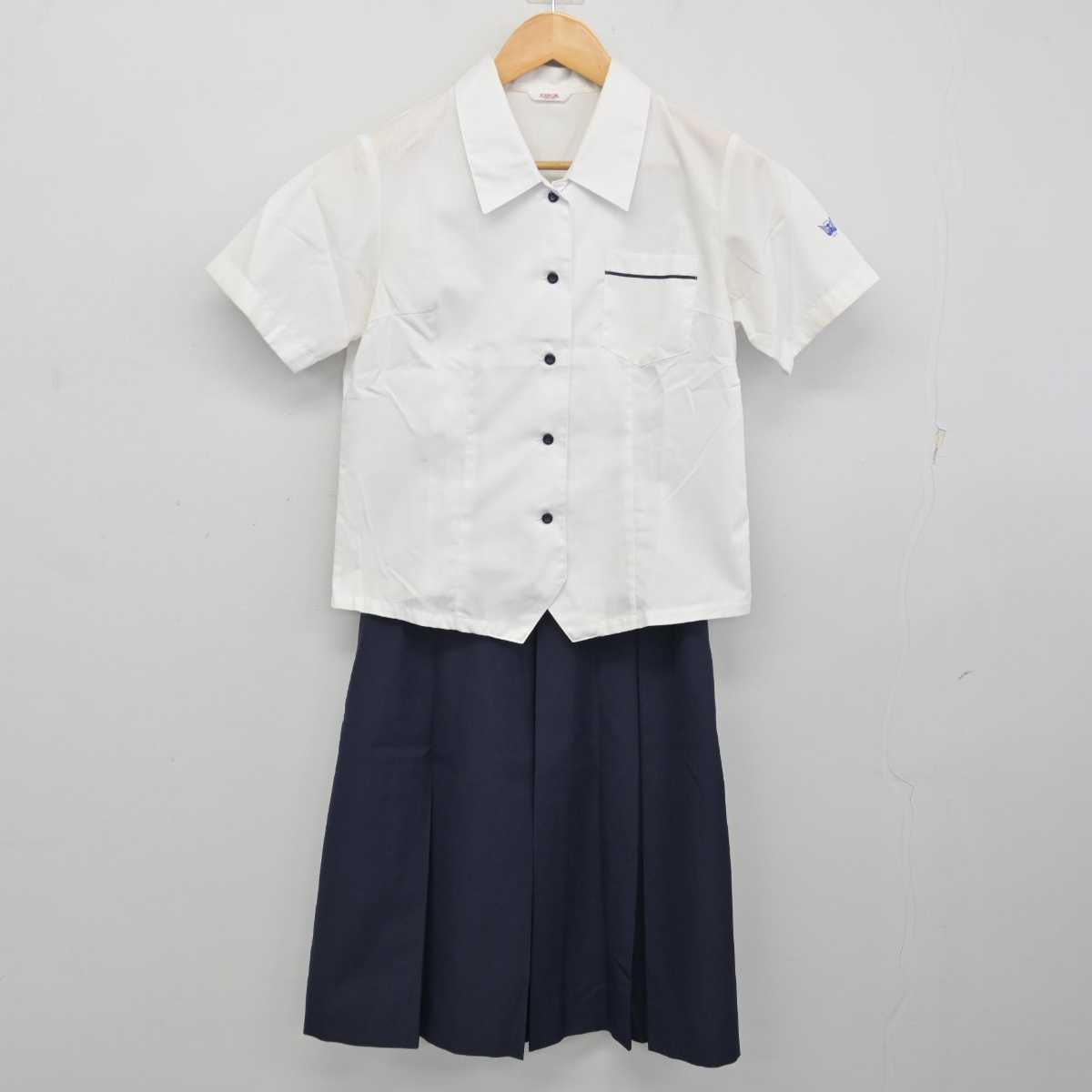 【中古】静岡県 磐田西高等学校 女子制服 2点 (シャツ・スカート) sf073674