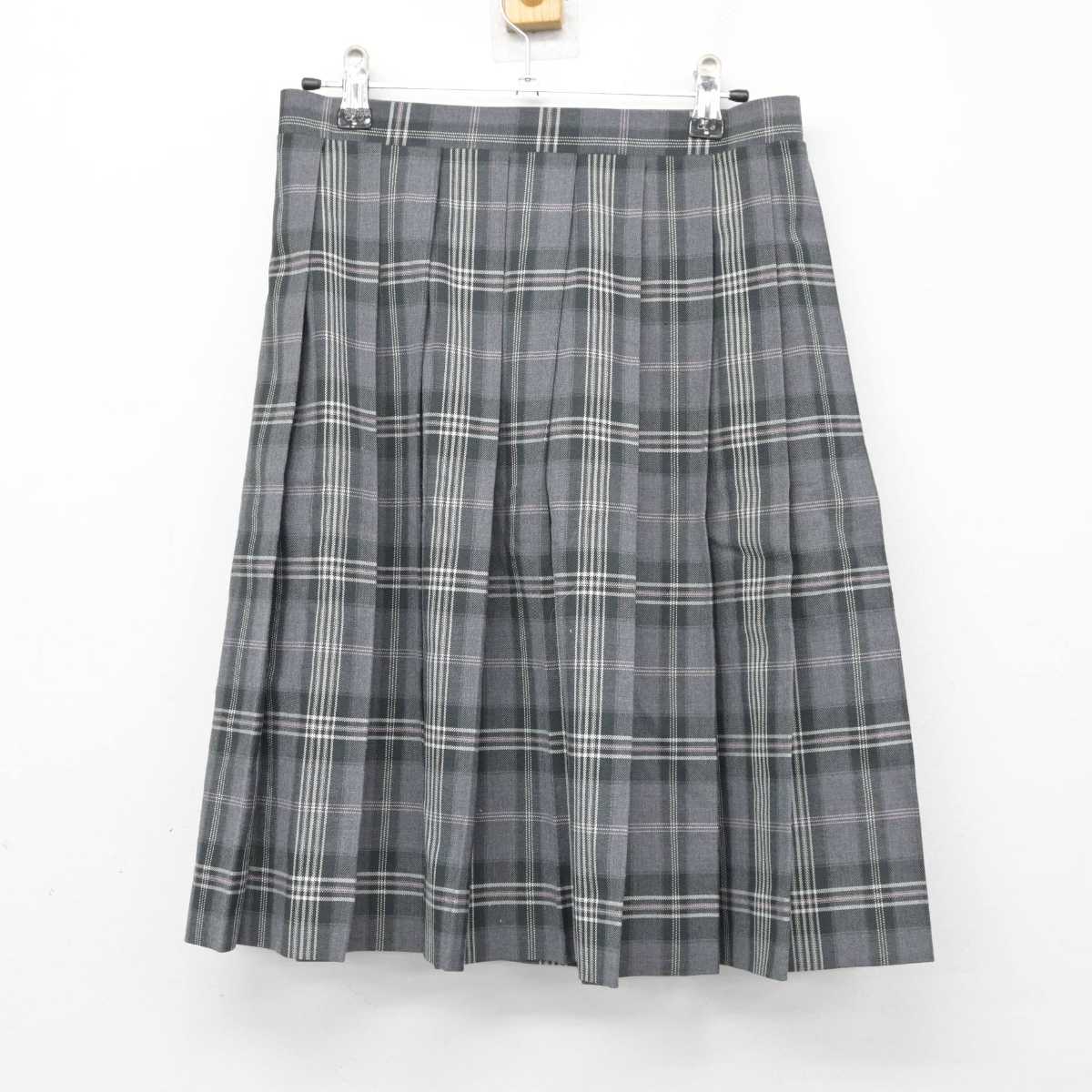 【中古】東京都 山崎中学校 女子制服 4点 (ブレザー・シャツ・スカート) sf073717