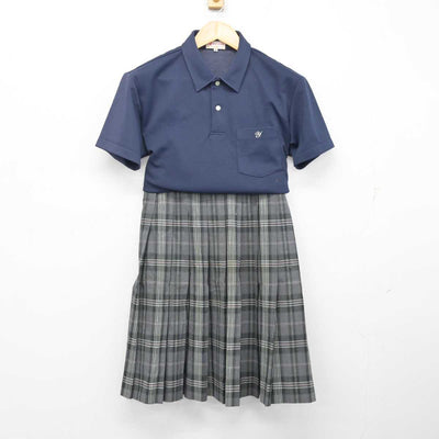 【中古】東京都 山崎中学校 女子制服 2点 (シャツ・スカート) sf073718