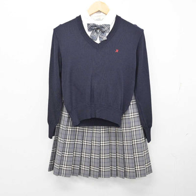 【中古】大阪府 阪南大学高等学校 女子制服 5点 (ブレザー・シャツ・ニット・スカート) sf073724