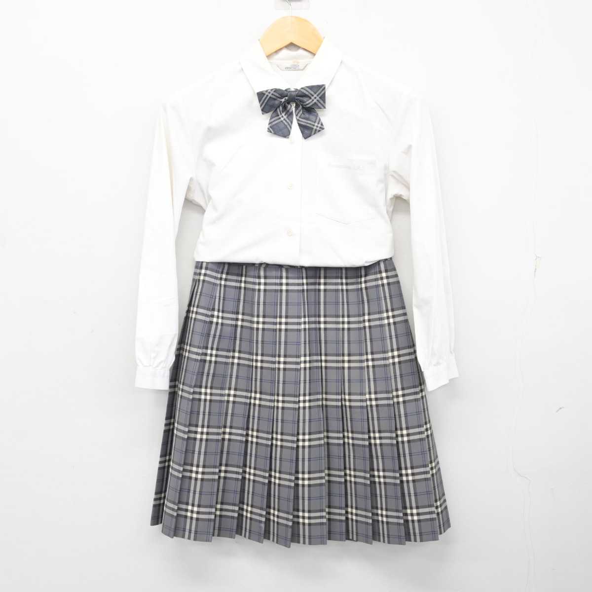 【中古】大阪府 阪南大学高等学校 女子制服 5点 (ブレザー・シャツ・ニット・スカート) sf073724