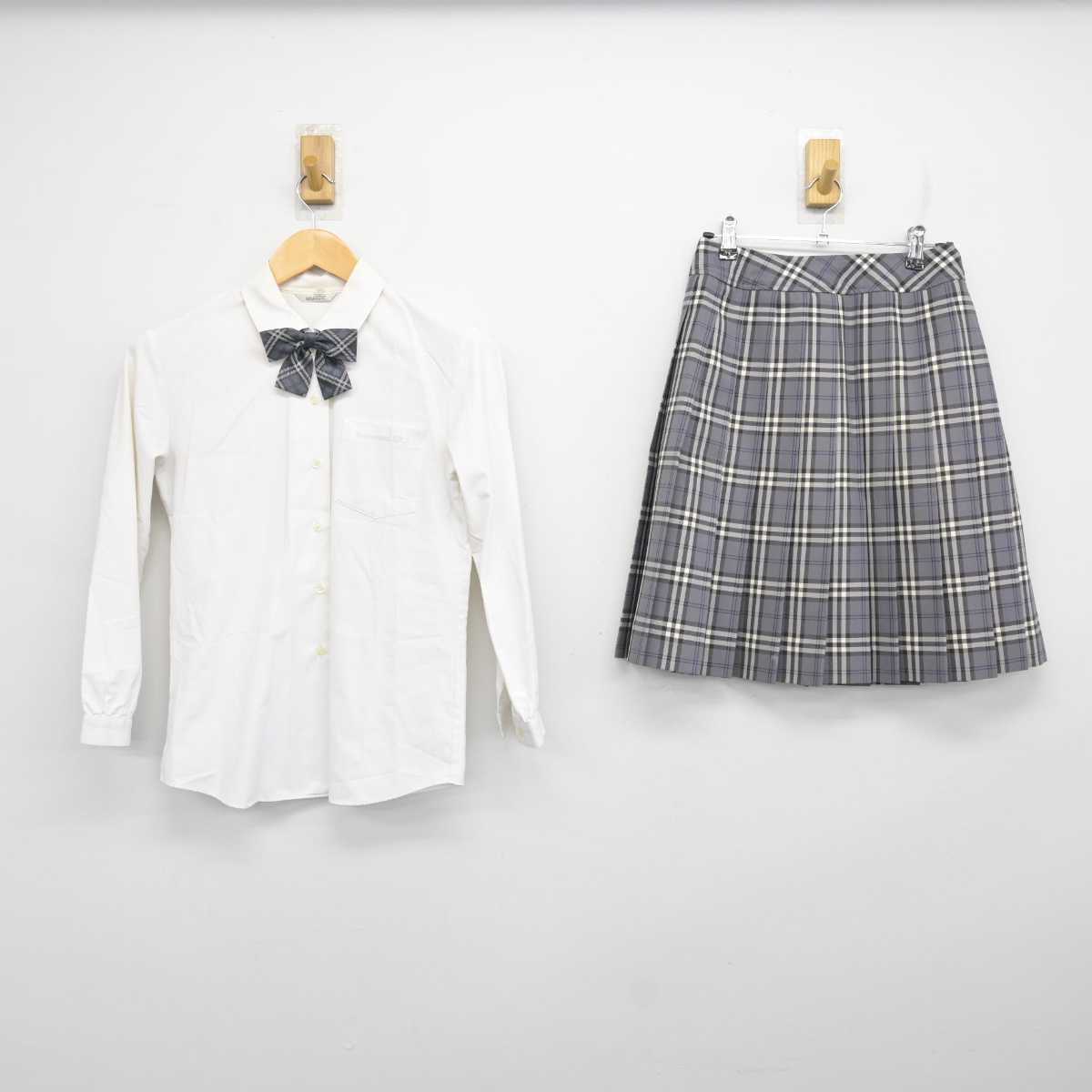 【中古】大阪府 阪南大学高等学校 女子制服 5点 (ブレザー・シャツ・ニット・スカート) sf073724