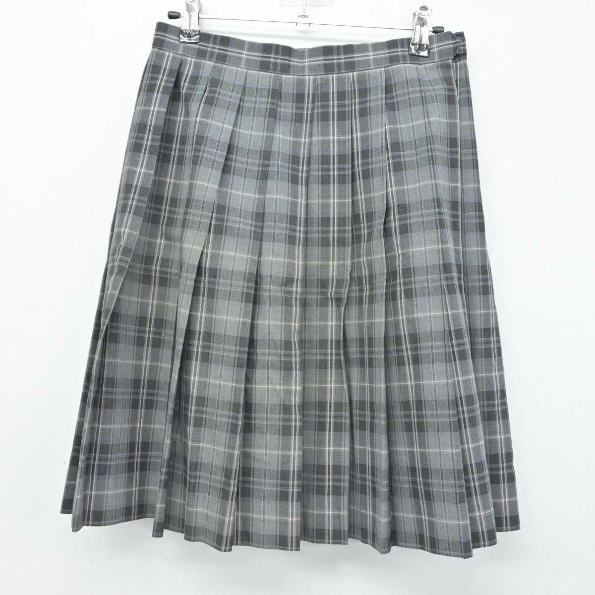 【中古】神奈川県 白鵬女子高等学校 女子制服 2点 (ニットベスト・スカート) sf073784