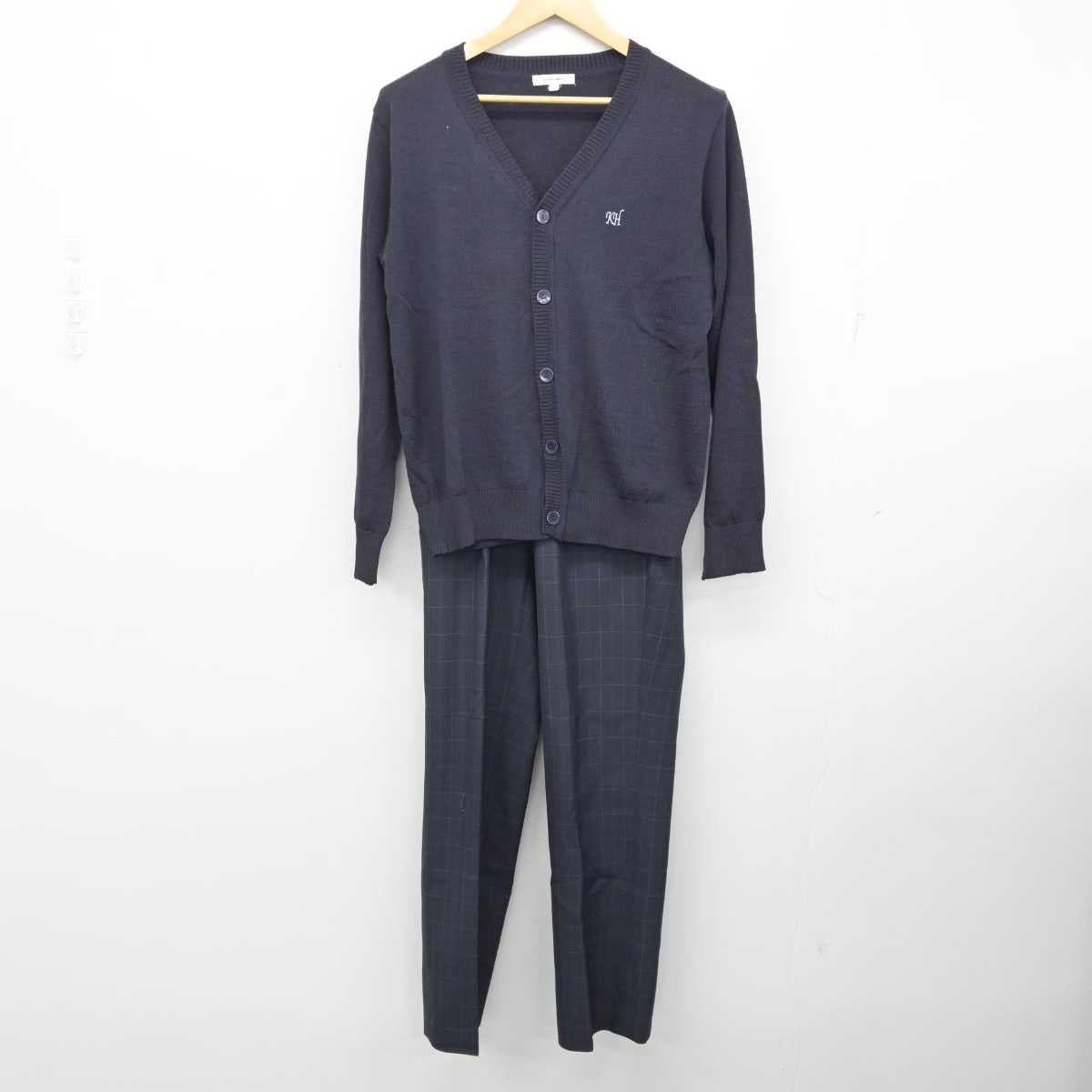 【中古】栃木県 鹿沼東高等学校 男子制服 2点 (ニット・ズボン) sf073785