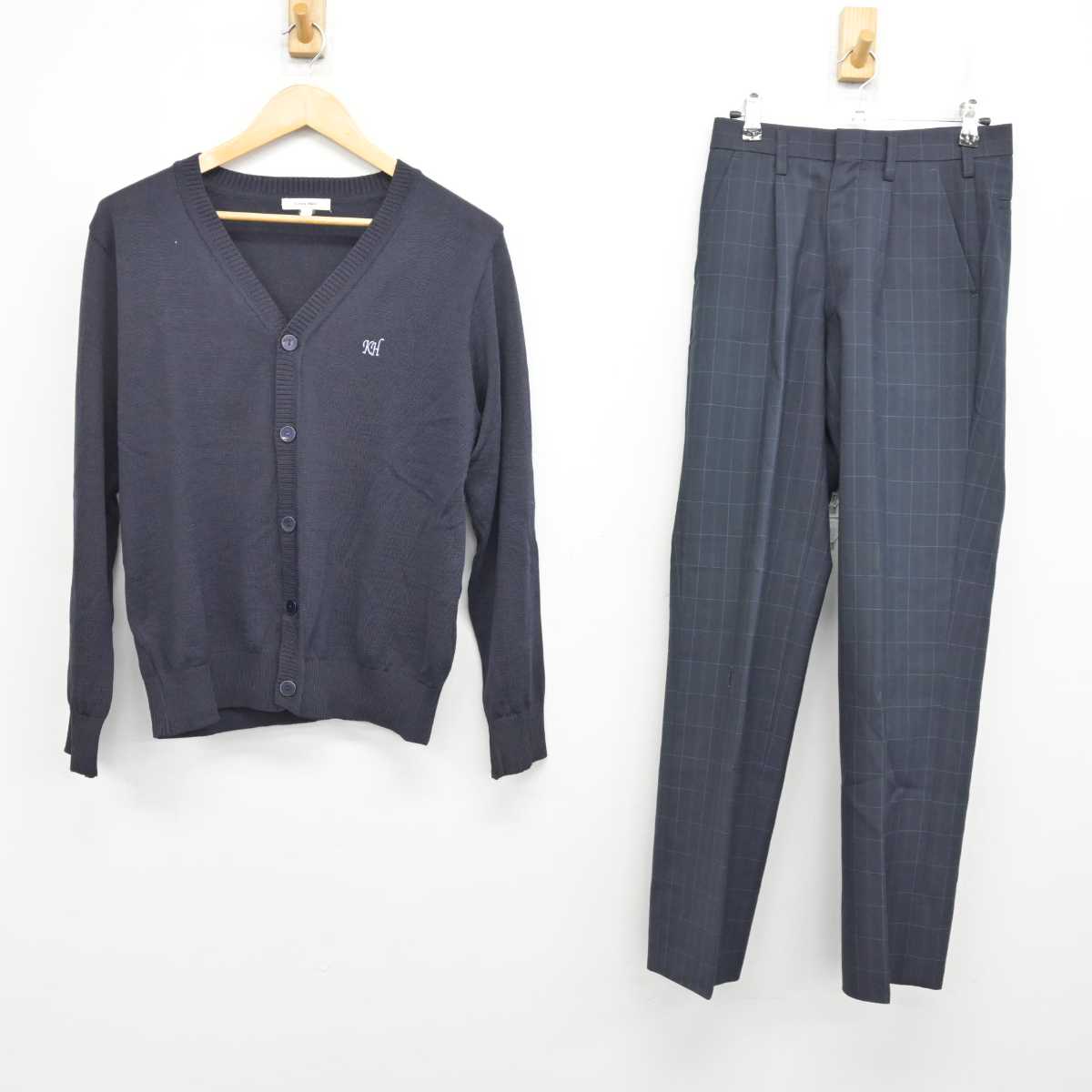 【中古】栃木県 鹿沼東高等学校 男子制服 2点 (ニット・ズボン) sf073785