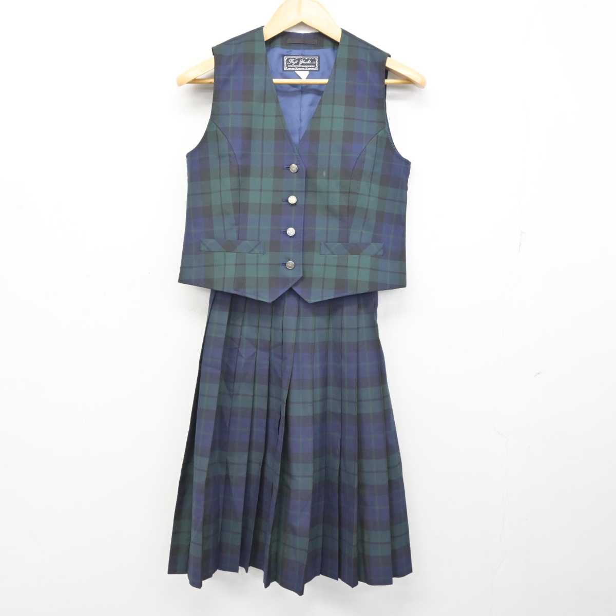 【中古】栃木県 北犬飼中学校 女子制服 2点 (ベスト・スカート) sf073786