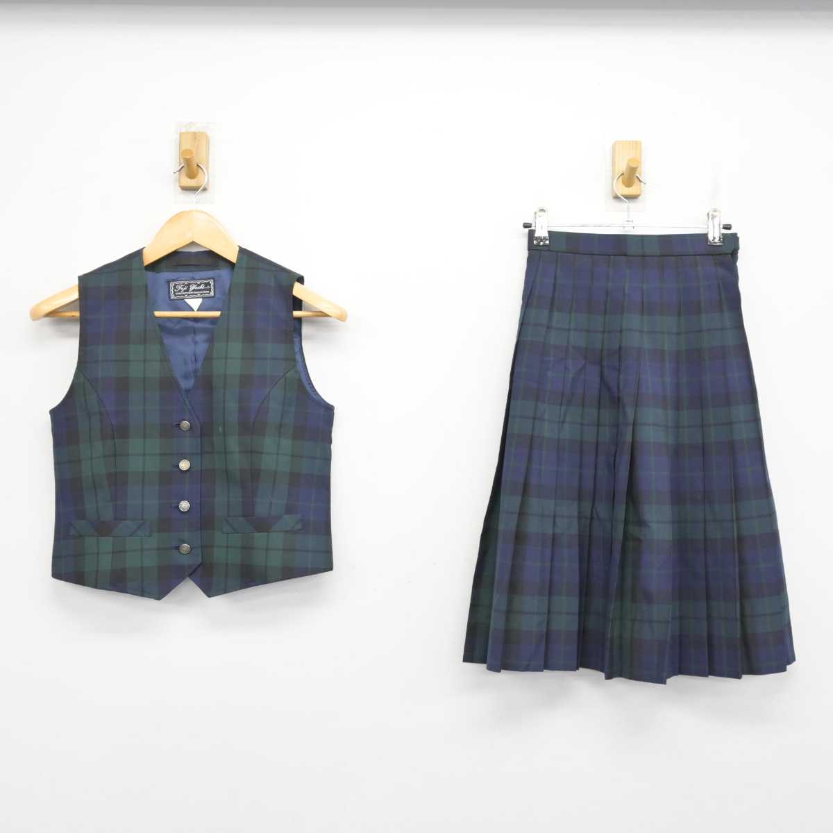 【中古】栃木県 北犬飼中学校 女子制服 2点 (ベスト・スカート) sf073786