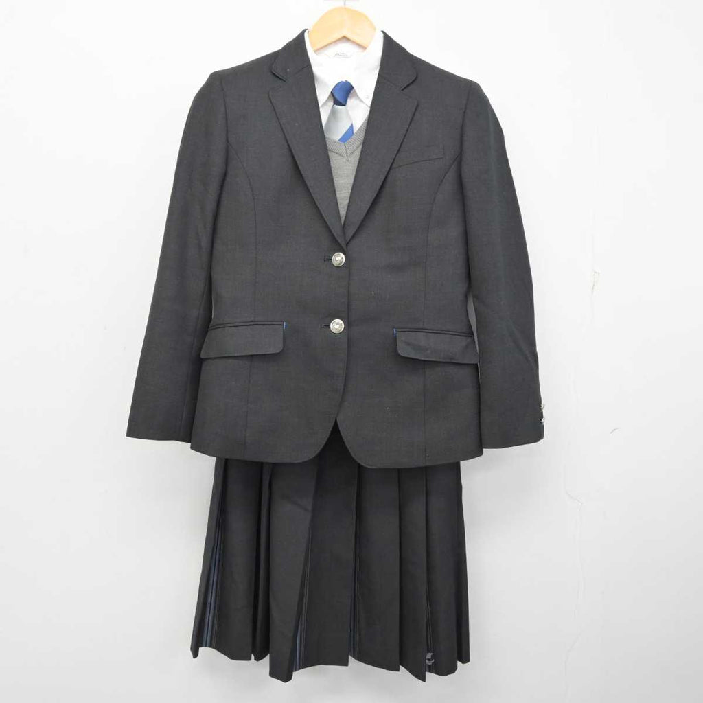 【中古】福岡県 福翔高等学校 女子制服 5点 (ブレザー・ニット・シャツ・スカート) sf073804