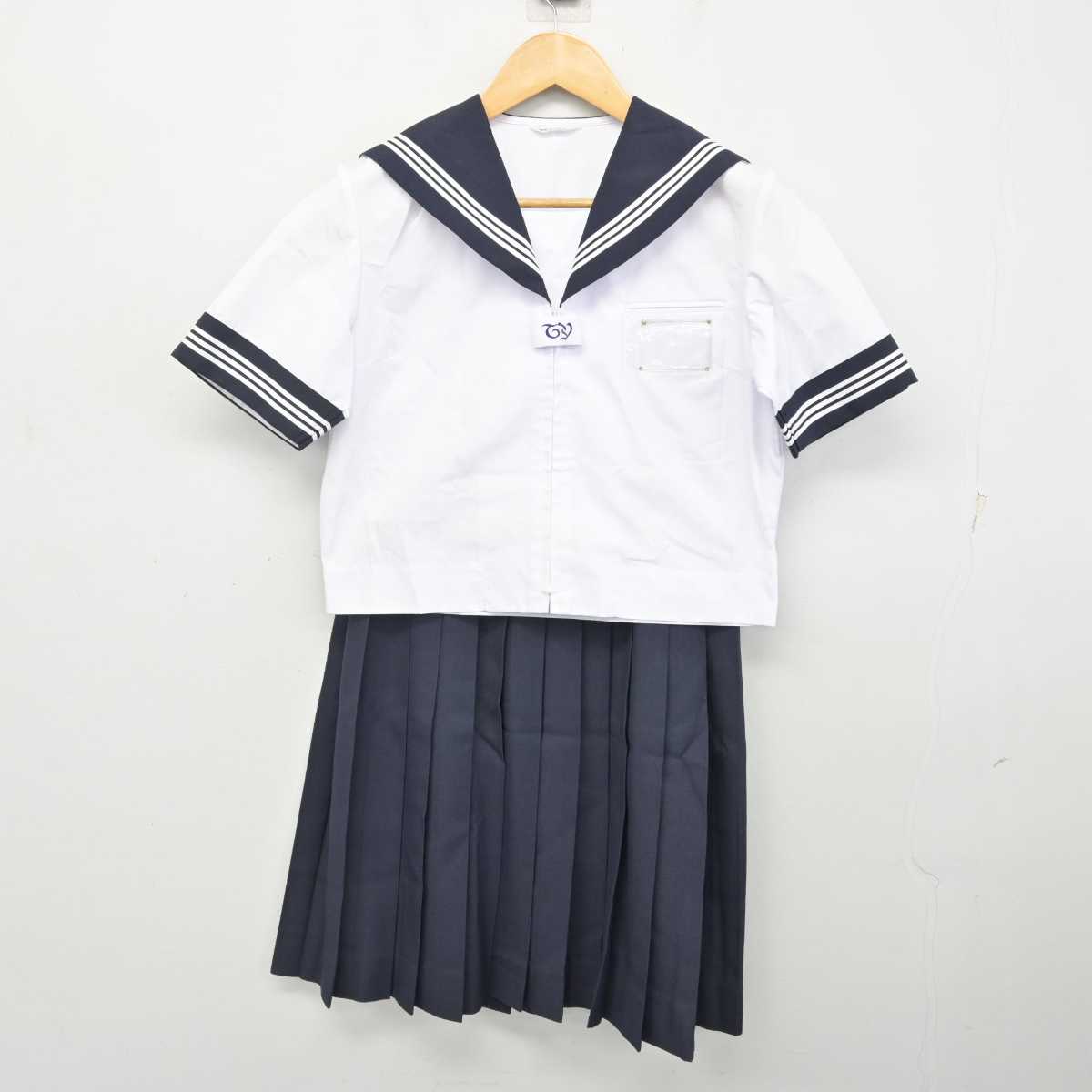 【中古】栃木県 東陽中学校 女子制服 4点 (セーラー服・セーラー服・スカート) sf073825