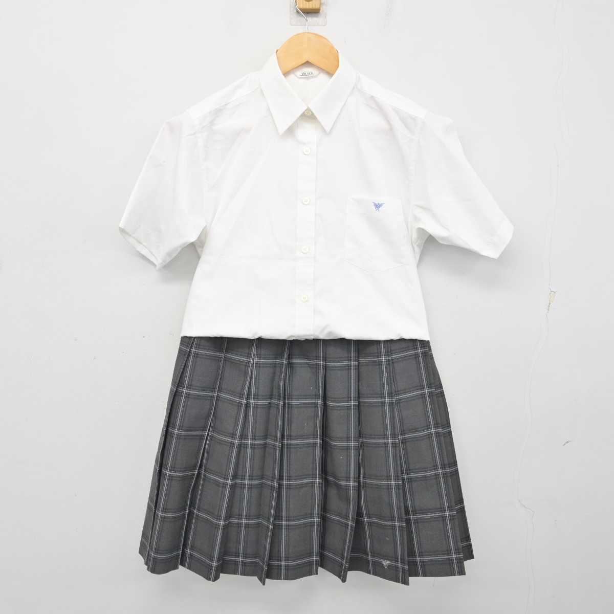 【中古】埼玉県 上尾鷹の台高等学校 女子制服 2点 (シャツ・スカート) sf073829