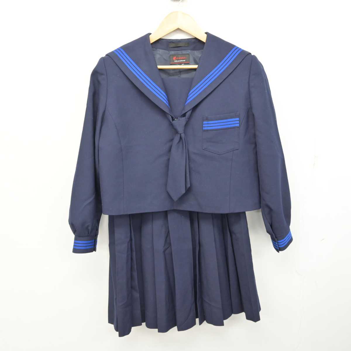 【中古】長野県 岡谷東高等学校 女子制服 3点 (セーラー服・スカート) sf073862