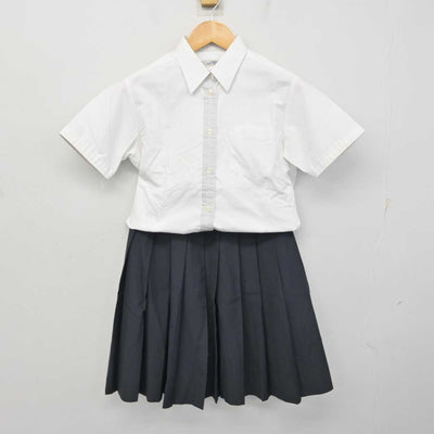 【中古】福岡県 福岡大学附属大濠高等学校 女子制服 3点 (ニットベスト・シャツ・スカート) sf073866