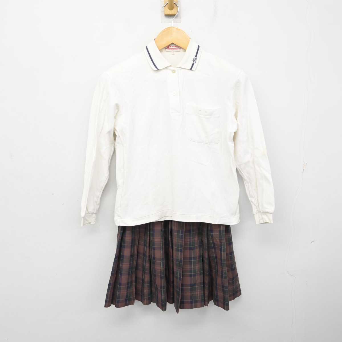 【中古】広島県 尾道市立美木中学校 女子制服 2点 (シャツ・スカート) sf073875