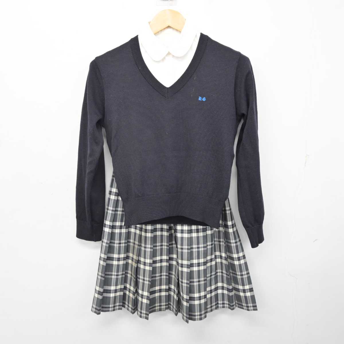 【中古】東京都 駒場学園高等学校/旧制服 女子制服 4点 (ブレザー・ニット・シャツ・スカート) sf073905