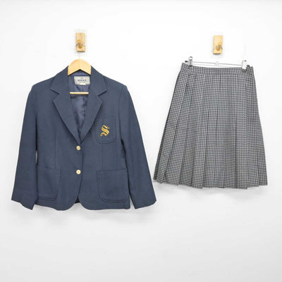 【中古】茨城県 藤代紫水高等学校 女子制服 2点 (ブレザー・スカート) sf073916