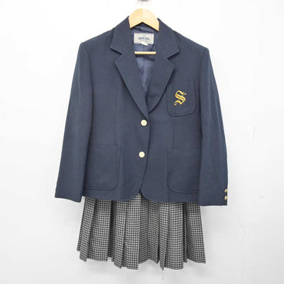 【中古】茨城県 藤代紫水高等学校 女子制服 2点 (ブレザー・スカート) sf073917