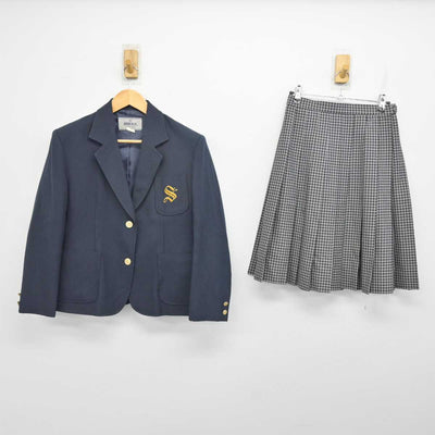 【中古】茨城県 藤代紫水高等学校 女子制服 2点 (ブレザー・スカート) sf073917