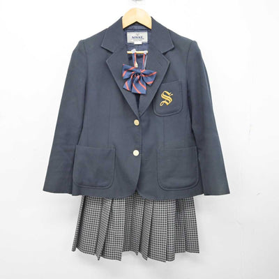 【中古】茨城県 藤代紫水高等学校 女子制服 4点 (ブレザー・スカート・スカート) sf073919