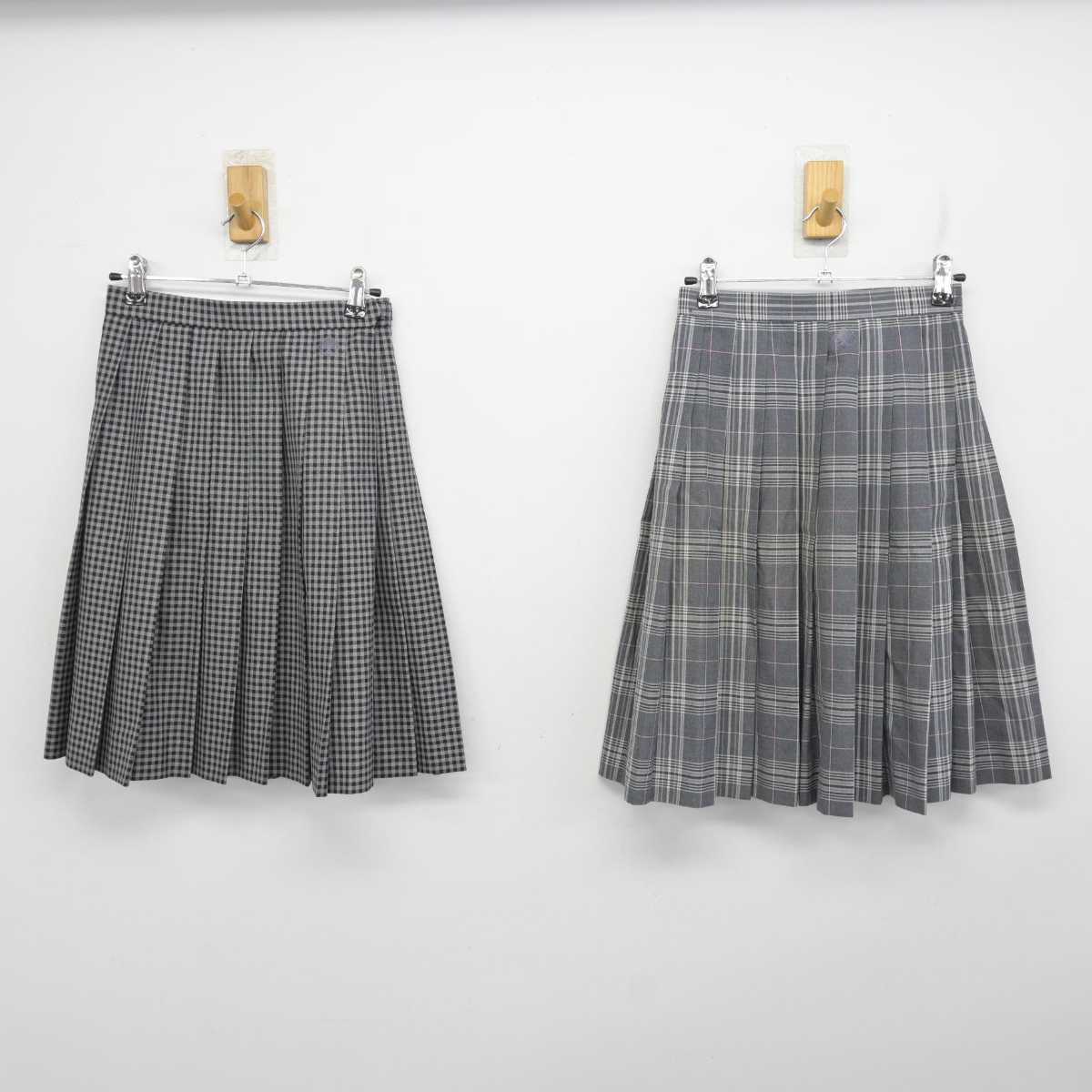 【中古】茨城県 藤代紫水高等学校 女子制服 4点 (ブレザー・スカート・スカート) sf073919