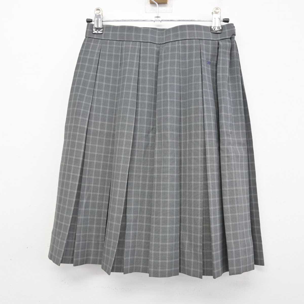 【中古】埼玉県 越谷西高等学校 女子制服 2点 (ニットベスト・スカート) sf073931